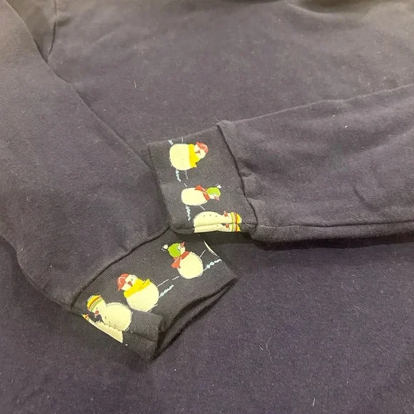 Vintage navy blue snowman turtleneck kids size 5/6 - Picture 3 of 5